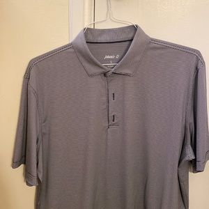 johnnie-O, Large, Striped blue polo